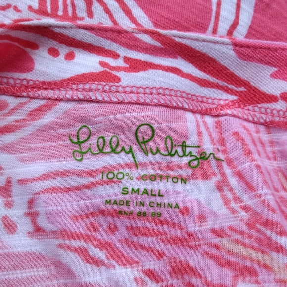 Lilly Pulitzer Boatneck Lana Ruched Sleeve Tee Size Small - Picture 8 of 9